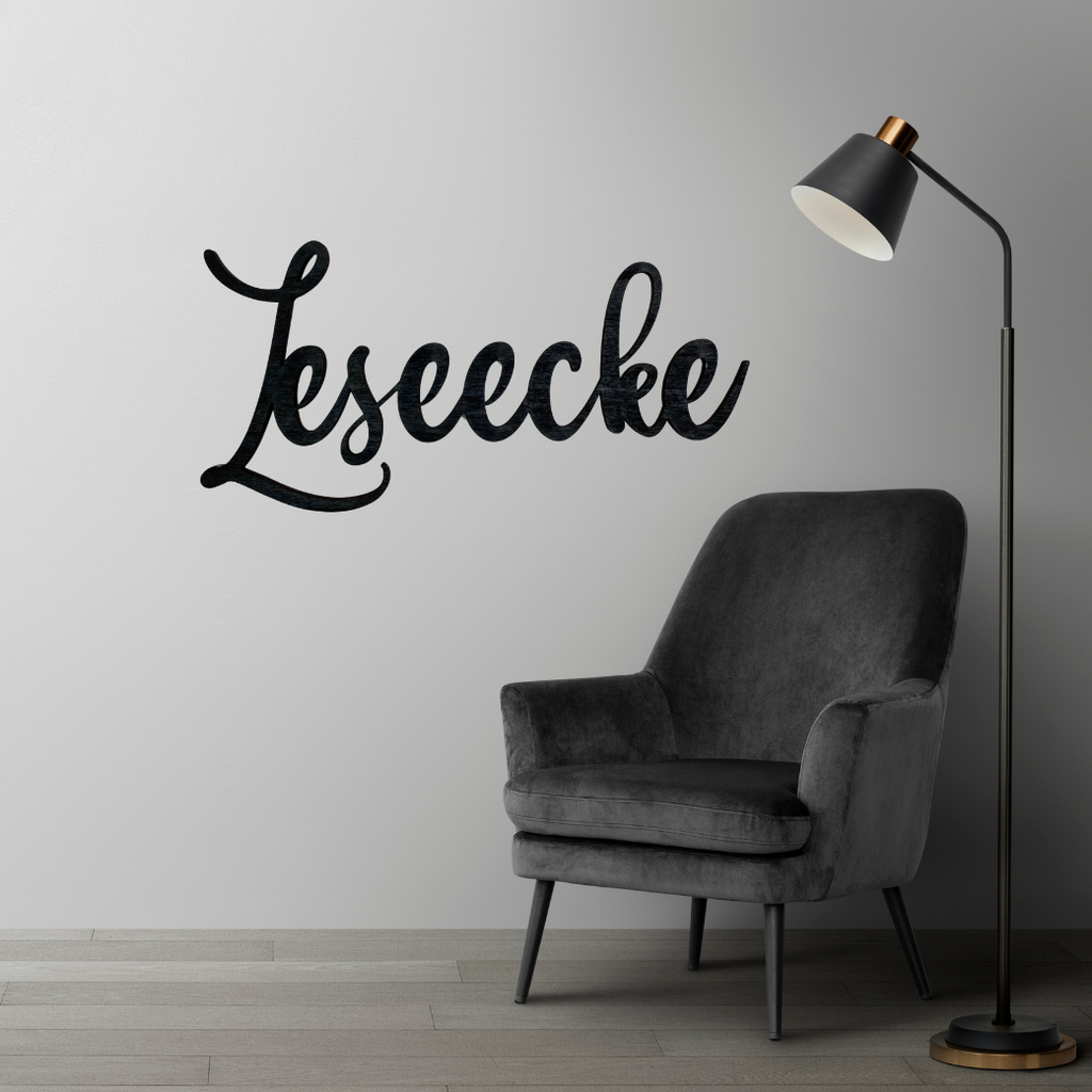 Schriftzug 3D aus Holz "Leseecke" | Holz Schriftzug | Wandtattoo Holz | Wanddeko