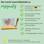 Geldgeschenk für Hochzeit mit Gravur und Blumenvase | Kartenaufsteller | Bilderleiste | Hochzeitsgeschenk | Hochzeit