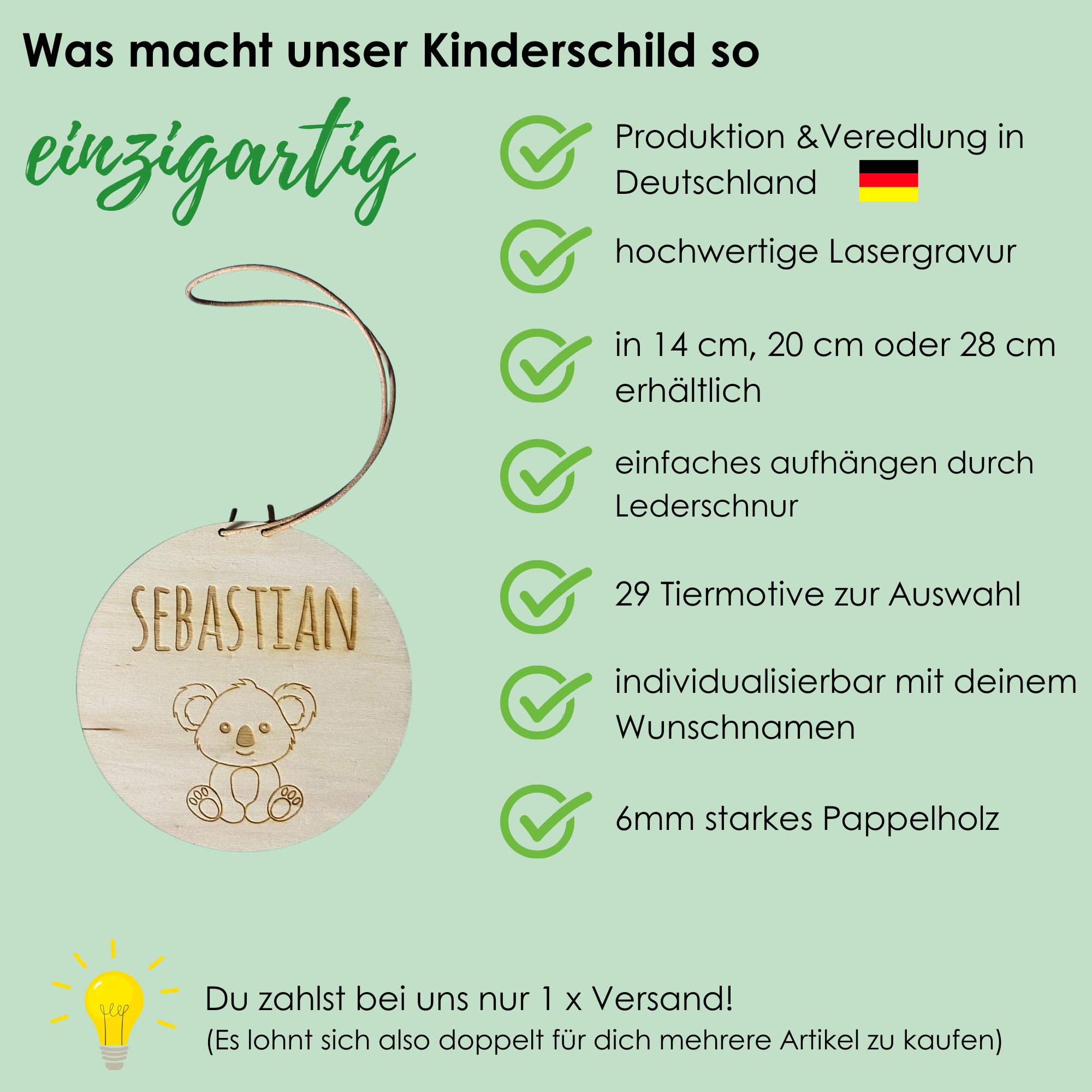 personalisiertes Kinderschild