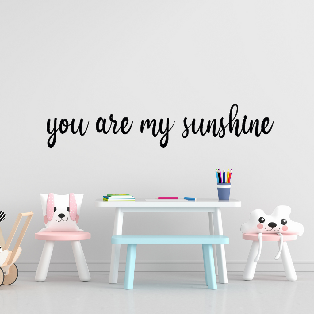 Schriftzug 3D aus Holz "you are my sunshine" | Holz Schriftzug | Wandtattoo Holz | Wanddeko