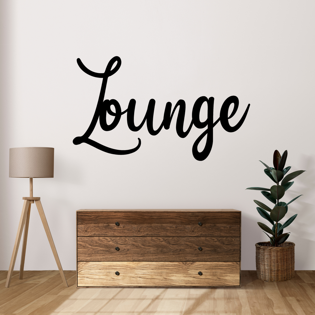 Schriftzug 3D aus Holz "Lounge" | Holz Schriftzug | Wandtattoo Holz | Wanddeko