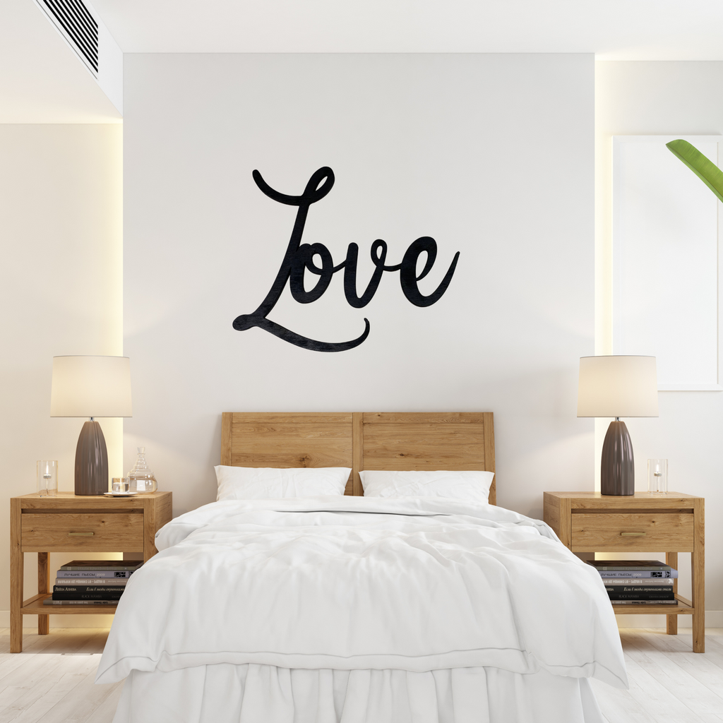 Love Türschild | Holz Schriftzug | Wandtattoo Holz | Wanddeko