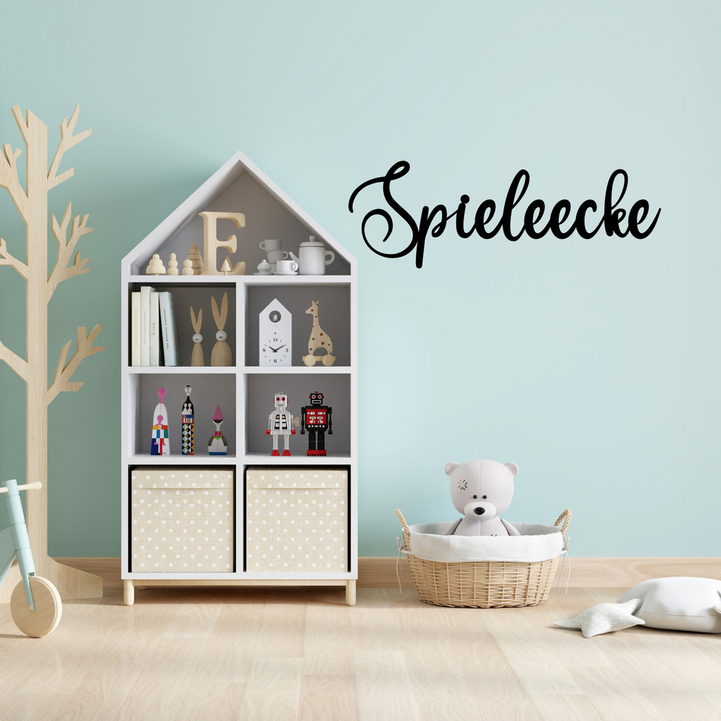 Schriftzug 3D aus Holz "Spieleecke" | Holz Schriftzug | Wandtattoo Holz | Wanddeko