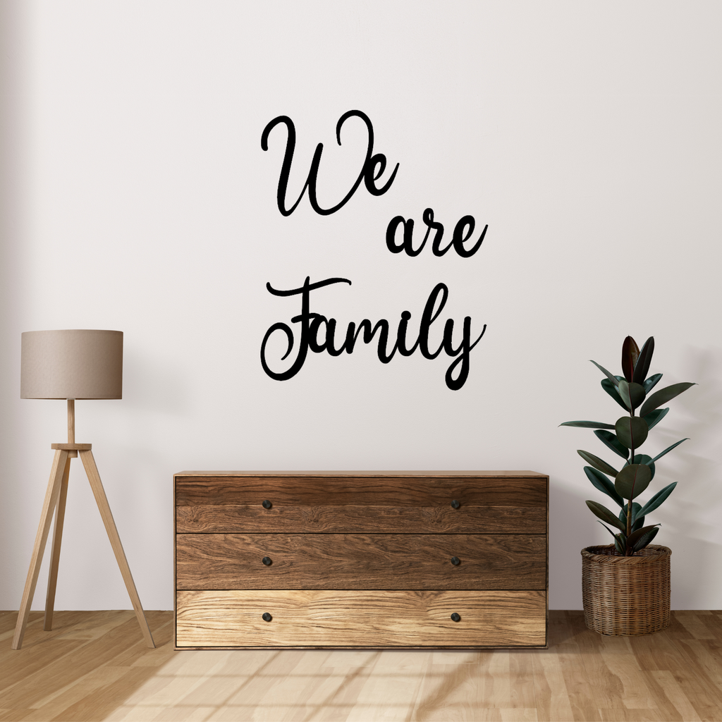 Schriftzug 3D aus Holz "We are Family" | Holz Schriftzug | Wandtattoo Holz | Wanddeko