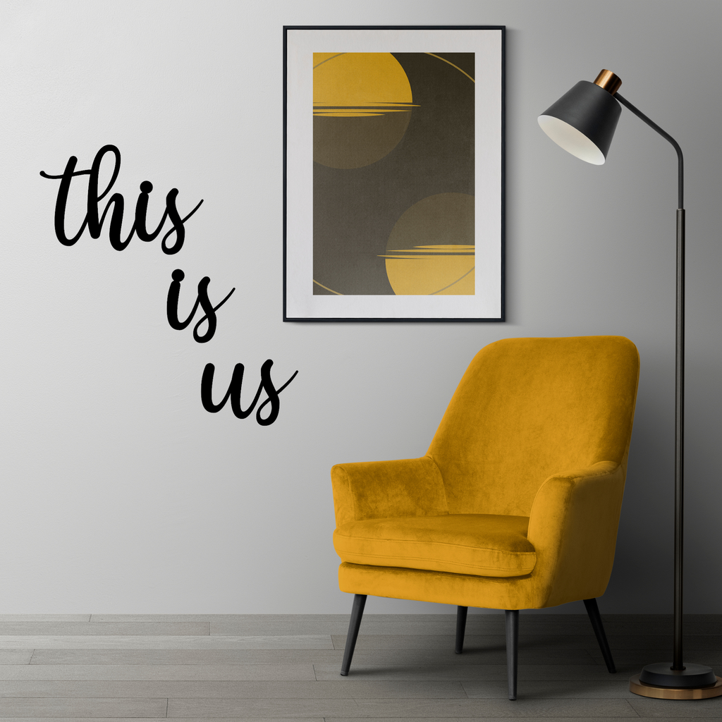 Schriftzug 3D aus Holz "this is us" | Holz Schriftzug | Wandtattoo Holz | Wanddeko