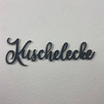 Schriftzug 3D aus Holz "Kuschelecke" | Holz Schriftzug | Wandtattoo Holz | Wanddeko