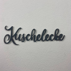 Schriftzug 3D aus Holz "Kuschelecke" | Holz Schriftzug | Wandtattoo Holz | Wanddeko