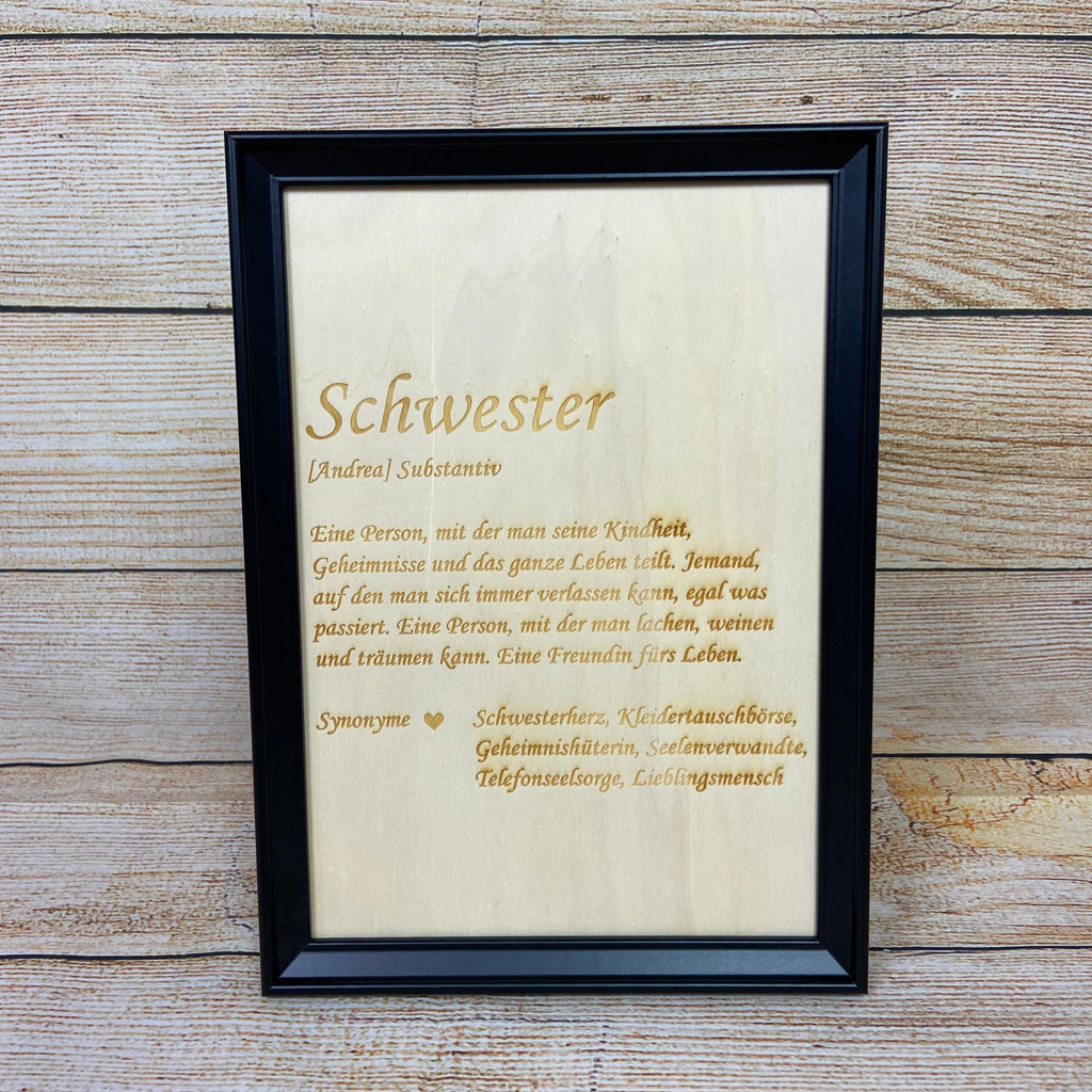 Wandbild "Schwester"