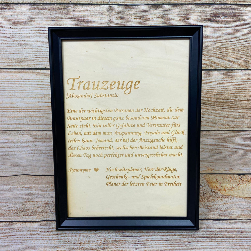 Wandbild "Trauzeuge"