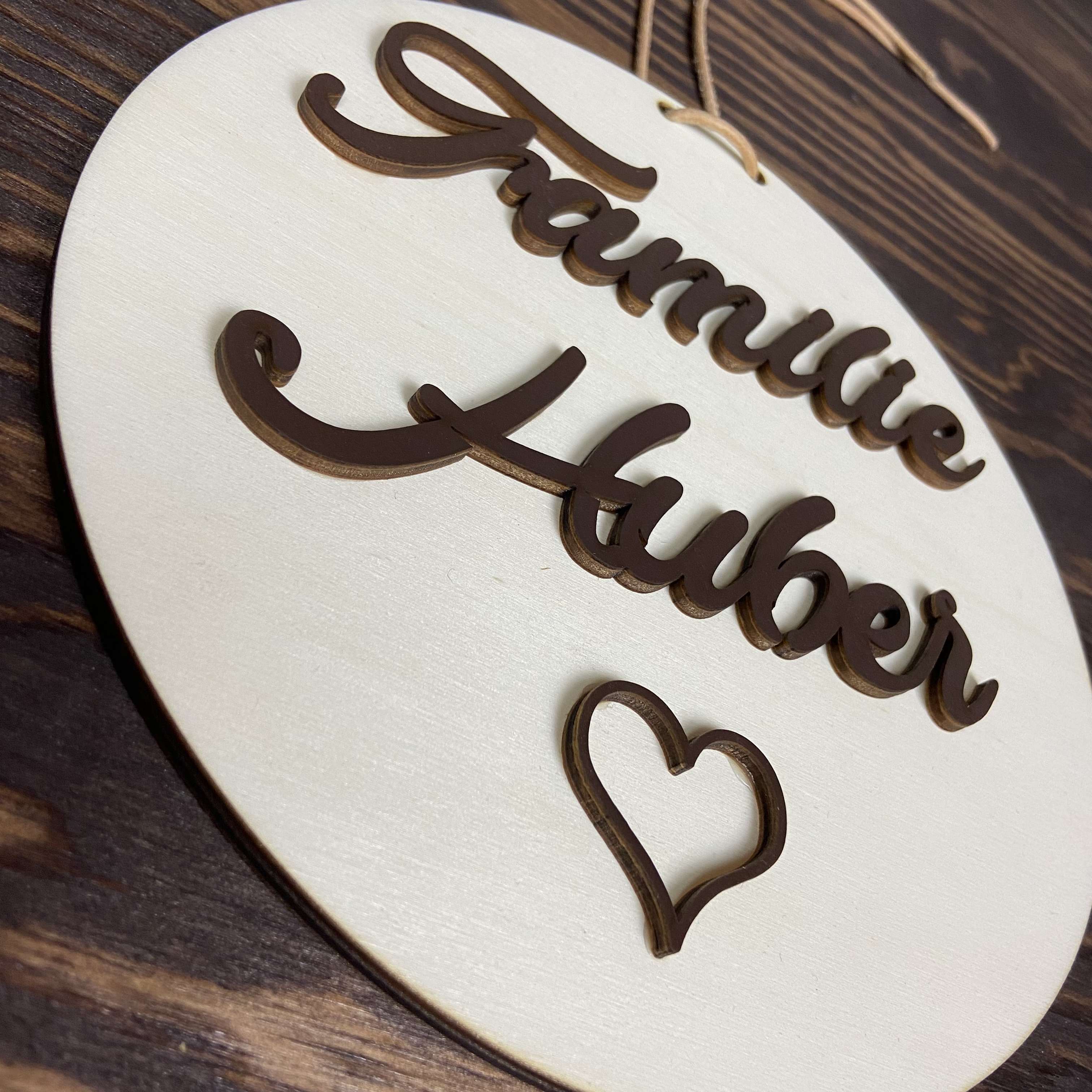 personalisiertes 3D Schild - Familie