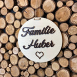 personalisiertes 3D Schild - Familie